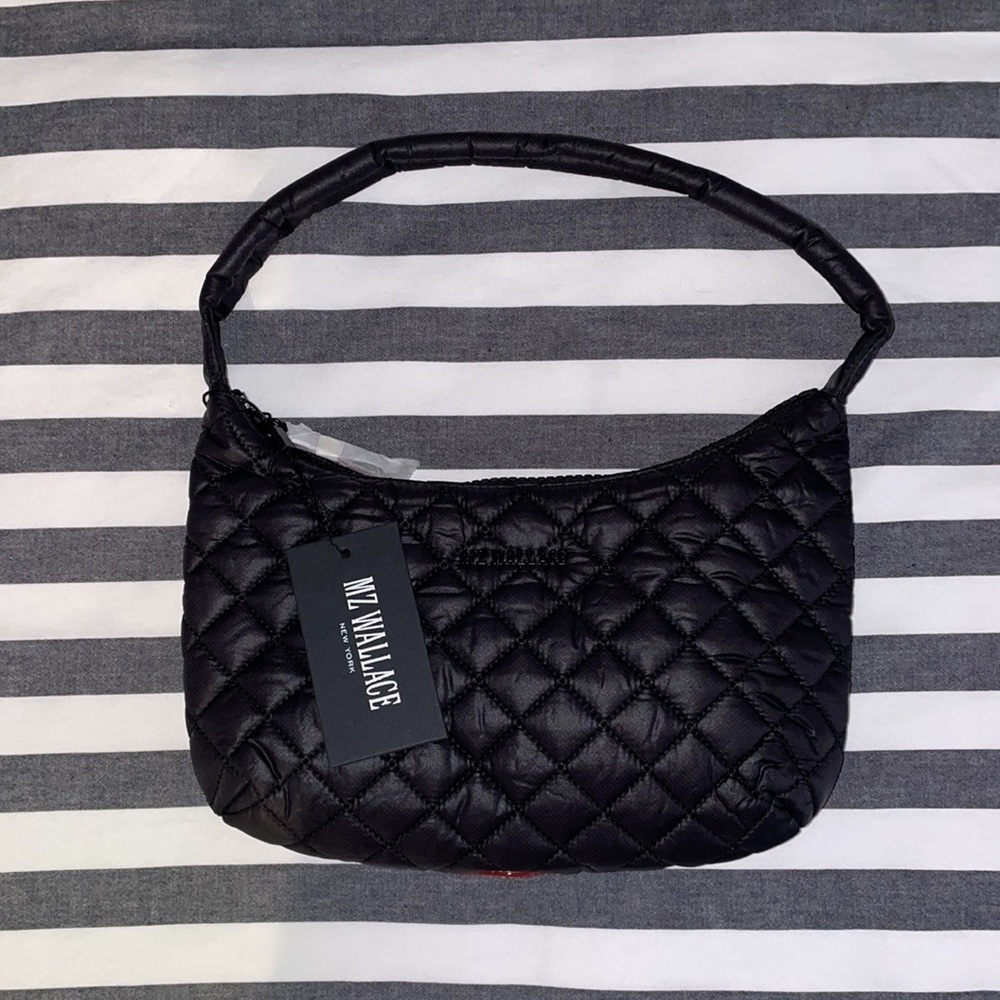 MZ Wallace Black Small Metro Shoulder Bag